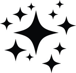 Sparkle stars icon. Twinkle stars icons. park glitter symbol. magic party light. Shining stars collection. flash stars sign
