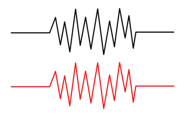 heart rhythm set , Electrocardiogram, ECG - EKG signal, Heart Beat pulse line concept design element isolated on transparent background, Concept of sport. Signs of rhythm in eps 10.