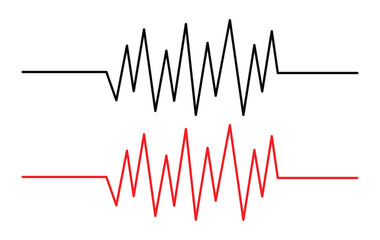 Heartbeat line collection with heart symbol, cardiology, medical pulse, ECG, EKG design, healthcare clipart vector illustration, health monitoring, digital heartbeat graphics in eps 10.