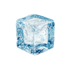 Fototapeta premium Single ice cube, slightly textured