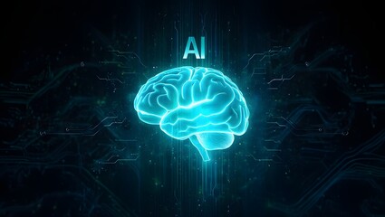 Ai brain technology concept for artificial intelligence and machine learning tech