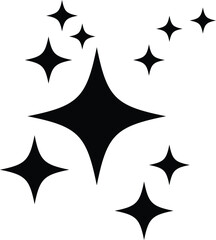 Sparkle stars icon. Twinkle stars icons. park glitter symbol. magic party light. Shining stars collection. flash stars sign
