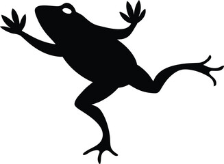 Fototapeta premium A frog leaping vector art illustration