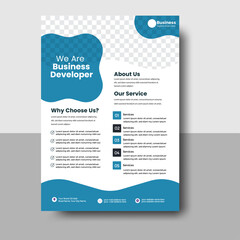 Professional & Premium Two color variation A4 Size Creative simple and unique Corporate Business Marketing flyer design template or Brochure design template