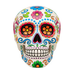 Colorful sugar skull for day of the dead