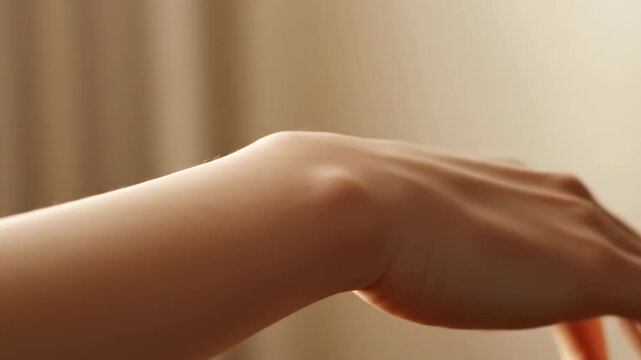 Closeup of a womans hand with smooth skin, showcasing beauty, health, and care, ideal for wellness, spa, and medical themes, highlighting the importance of hand care and beauty