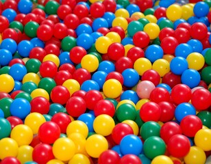 Scattered Balls Isolated on White