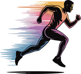 A simple running icon with a person in motion. 