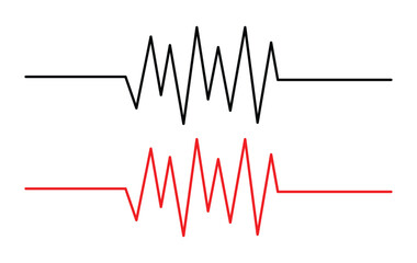 Heart beat icon set. Wave pulse. Cardio graph symbol. Medical icon, healthcare symbol, vital signs symbol, health icon, heartbeat line, cardiograph icon, heart rhythm symbol. Vector illustrator in eps