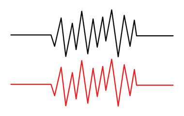 Heart beat icon set. Wave pulse. Cardio graph symbol. Medical icon, healthcare symbol, vital signs symbol, health icon, heartbeat line, cardiograph icon, heart rhythm symbol. Vector illustrator in eps