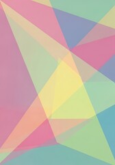 Fototapeta premium Prismatic Interplay: An Array of Translucent Geometric Forms in a Pastel Palette