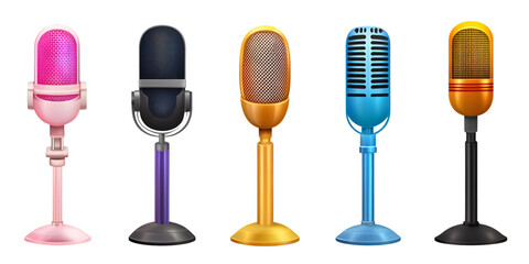 Diverse Voices Microphone Icon Concept Illustration transparent background