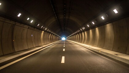 Empty tunnel roadway