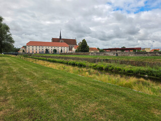 Fototapeta premium Kamieniec Zabkowicki and its unique palace.