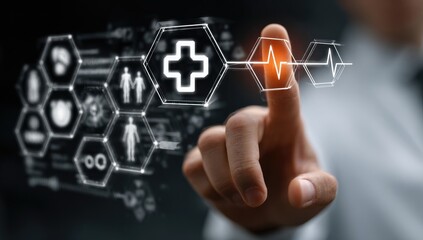 Hand interacting with a medical interface