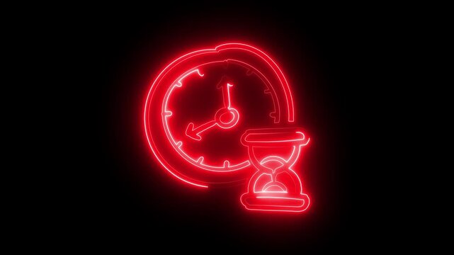 Neon clack icon 4k video