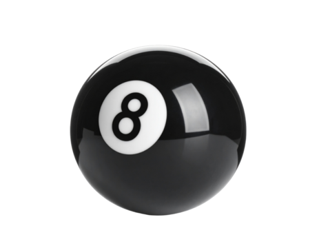 eight ball isolated on white