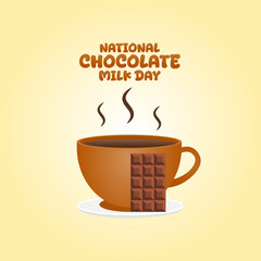 Vector graphic of National Chocolate Milk Day for National Chocolate Milk Day celebration.