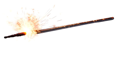 Naklejka premium Diwali Sparkler Stick with Glowing Light Effect transparent background