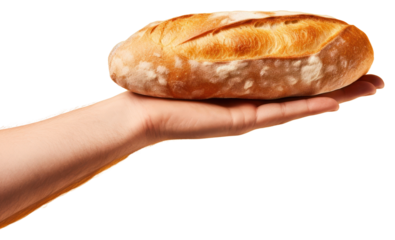 PNG Bread food holding hand.