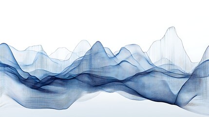 Obraz premium Abstract blue mountain landscape design