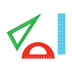 School supplies icon design with Flat icon