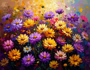 Fototapeta premium Autumn flower background, beautiful chrysanthemum flower design background - 가을 꽃 배경, 아름다운 국화 꽃 디자인 배경