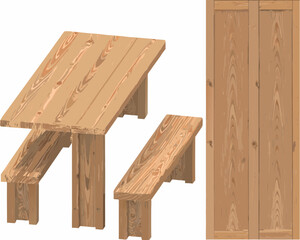 wooden fence isolated on white