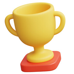 3d rendering of trophy icon