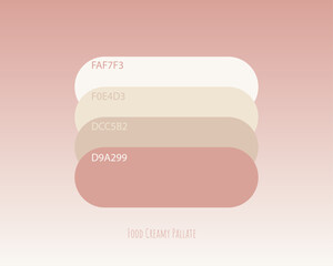 Soft creamy color palette in minimalist flat design style. Perfect for branding, Instagram highlights, packaging, or web design projects. Pastel and beige tones give a calming and elegant visual impre