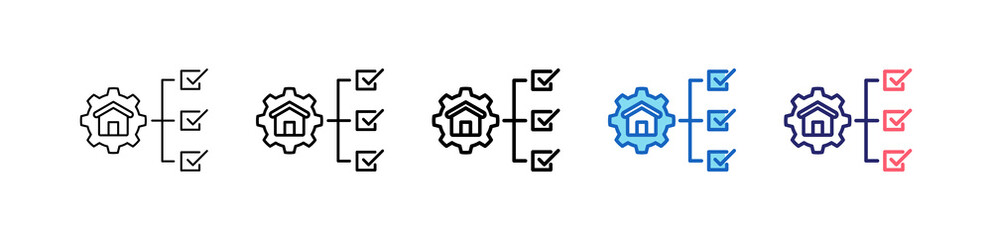 Management Icon In 5 Different Styles Set Collection.   