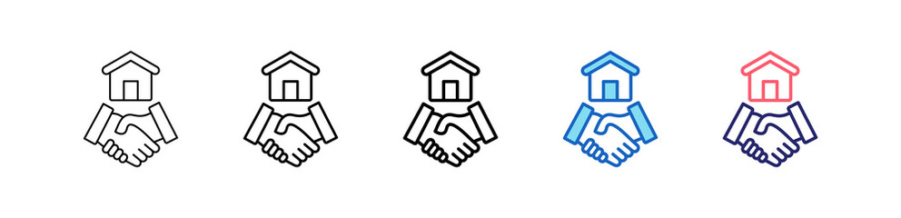 Agreement Icon In 5 Different Styles Set Collection.   