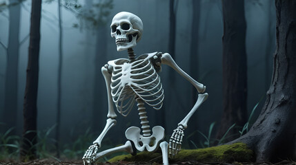 Fototapeta premium The Creepy Skeleton Figure
