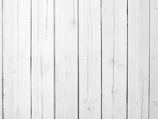 Naklejka premium Whitewashed vertical wooden planks, showing subtle wood grain and texture, slightly worn