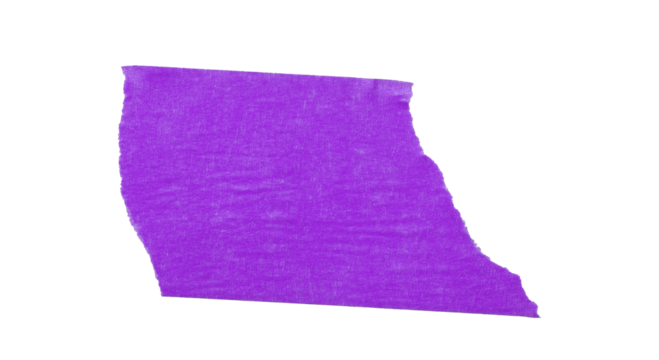 Single purple tape isolated on transparent background