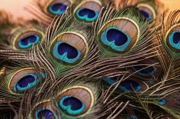 Obraz premium peacock feather close up