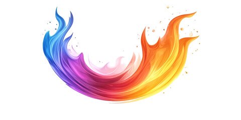 Empowerment flame icon rainbow diversity equality symbol concept transparent background