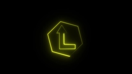 Abstract neon up arrow icon with smooth glow
Ideal for ui prompts, tech motion and graphic overlays