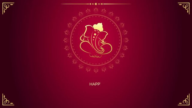 Ganesh Chaturthi Animated Greeting Background