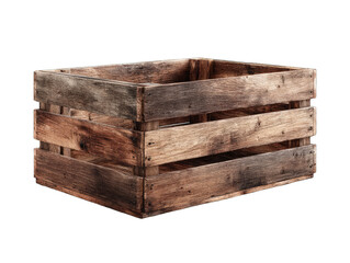 Rustic wooden crate, aged and weathered