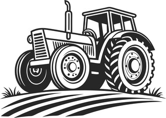 tractor on a white background
