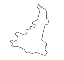 Birbhum District line map illustration of West Bengal State