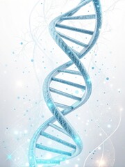 dna strand on white background