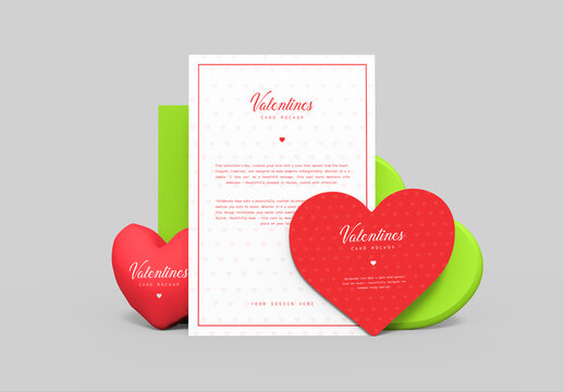 Valentines Card Mockup Design
