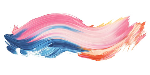 Expressive wide brush stroke watercolor paint abstract element transparent background