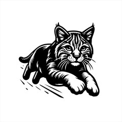 Obraz premium vector illustration of a cartoon cat