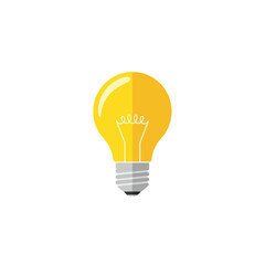 Vector art of vector illustration of a bright yellow light bulb symbolizing a creative idea and innovative solution for future success