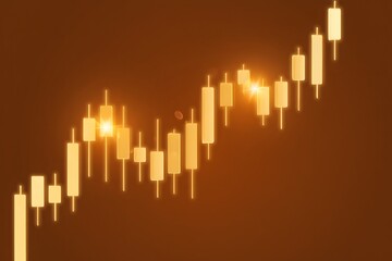 Analyzing financial data with candlestick chart for stock market and investment trends