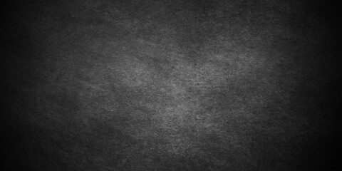 Concrete black backdrop grunge wall structure smooth pain blackboard and chalkboard studio limestone parchment dark texture background.	