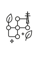 Sustainable Energy: A conceptual illustration of renewable energy, showcasing the connection between nature and energy resources.